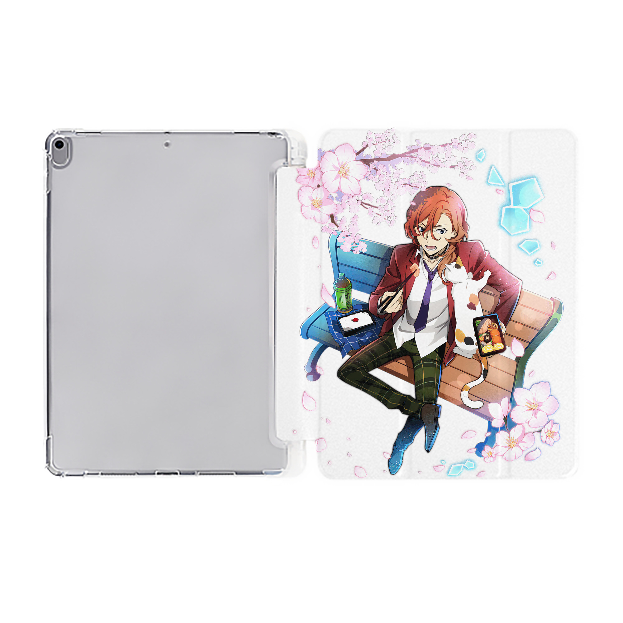 （画像用） 文豪ストレイドッグス Bungo Stray Dogs IPad ケース ペン収納付き 三つ折りスタンド PUレザー×シリコン 対応機種9.5/10.5/10.9インチ